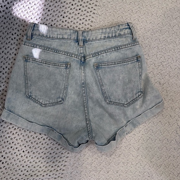 PacSun WOMENS Blue Jean MOM Shorts High-Waisted 26 - Picture 7 of 11